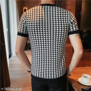 STI Men’s Houndstooth Regular Round Multicolor Tshirts